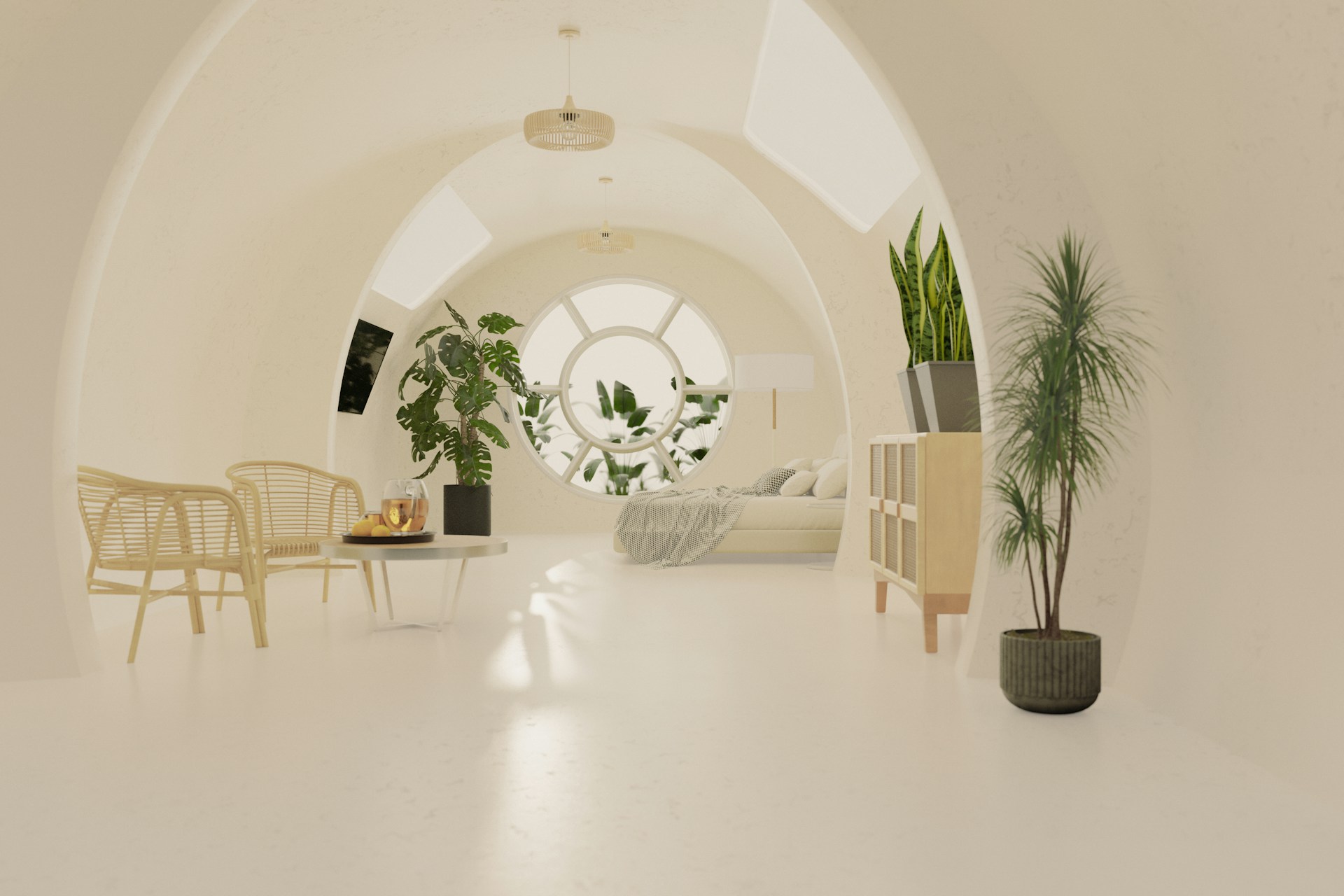 Modern White Bedroom