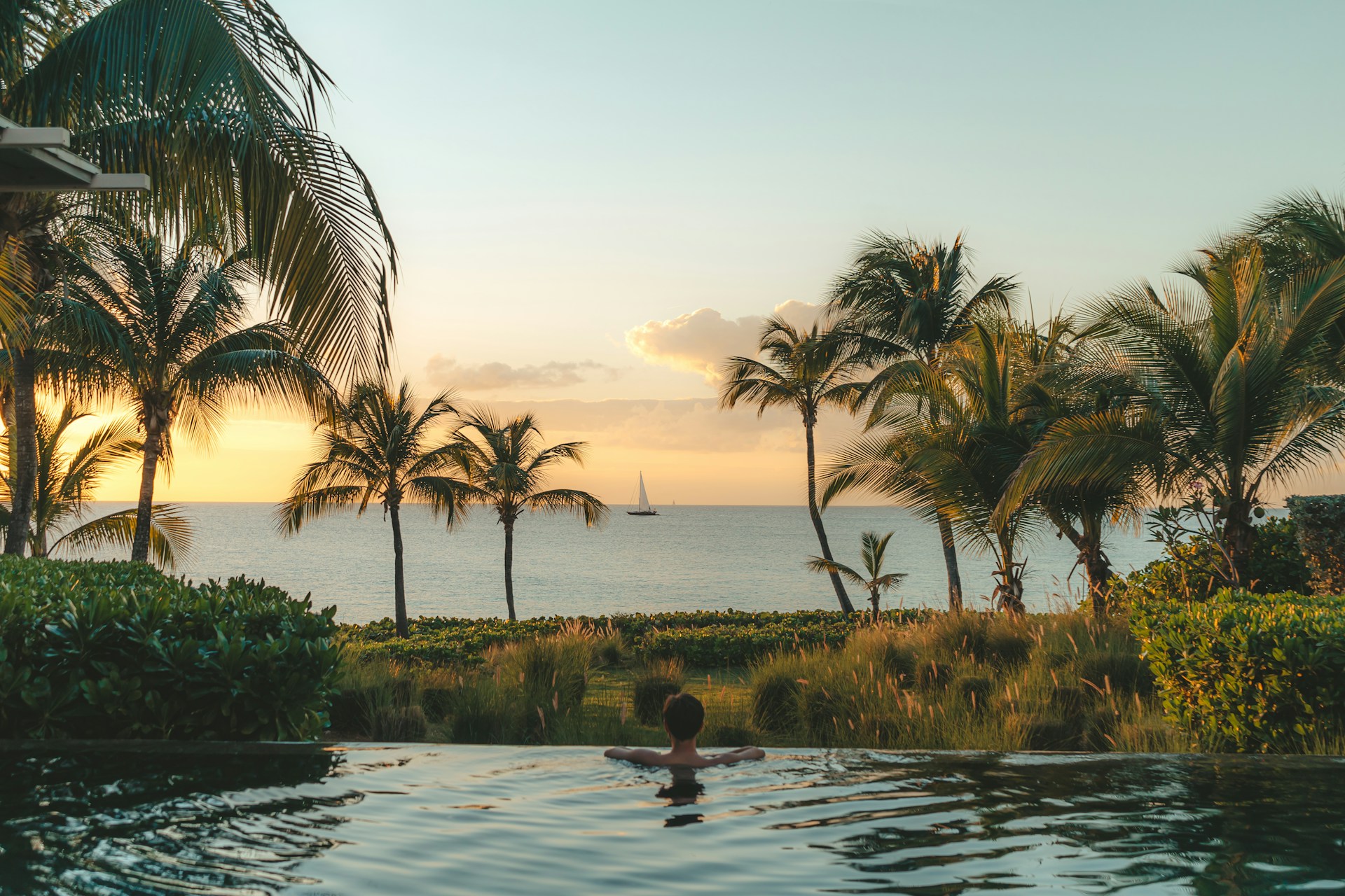 Infinity Pool at a villa on Anguilla